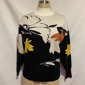 Ted Baker London graphic floral jacquard sweater.